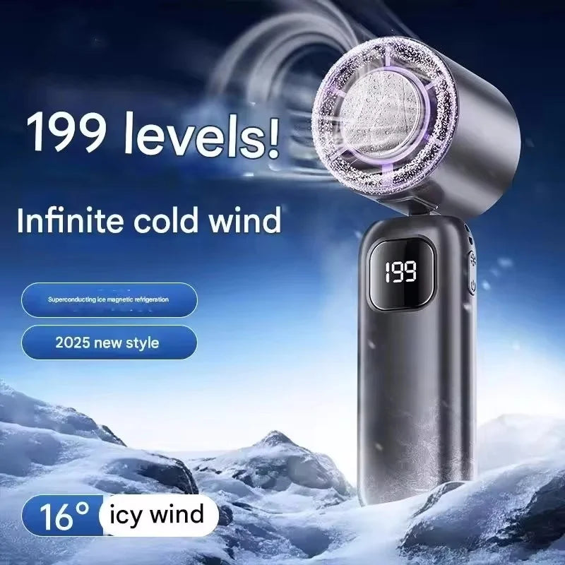 Ventilateur portable USB 8000 mAh à suspendre au cou, sans pales, mini, rechargeable, silencieux, avec affichage numérique LED, rafraîchisseur d'air électrique portatif